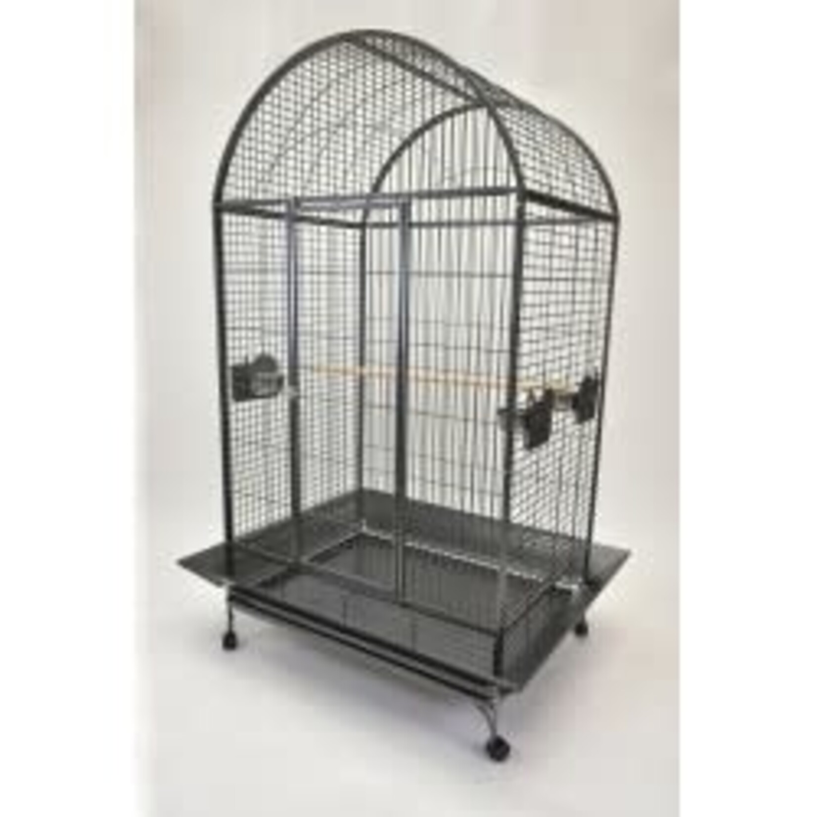 Glitter Pets GP LARGE DOME TOP PARROT CAGE WHITE  40'' DMT01