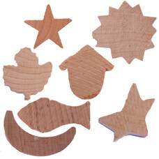 Zoo-Max Zoo Max Very Small Wood Shapes 1″ Natural (Mixed Shapes)