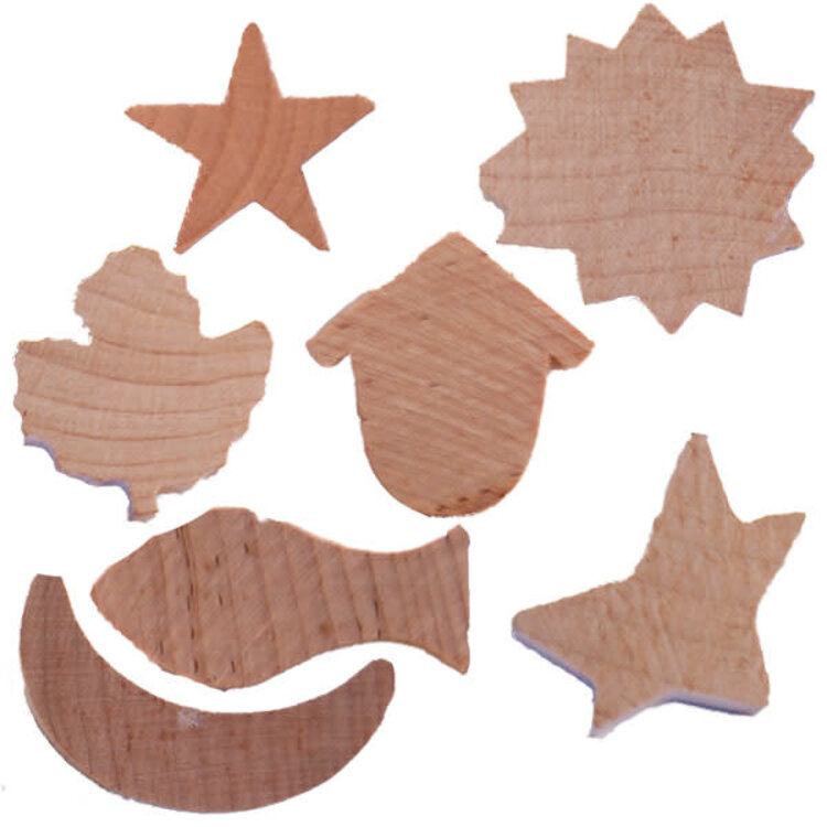 Zoo-Max Zoo Max Very Small Wood Shapes 1″ Natural (Mixed Shapes)