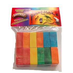 Zoo-Max ZOO MAX  Drilled Colored Blocks 1/2" hole 12 X .75″H X 1.50″W X 1.75″LO