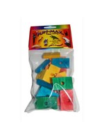 Zoo-Max ZOO MAX  Drilled Colored Blocks with 1/2" hole  25 X .25″H X 1.50″W X .875″LO