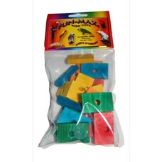 Zoo-Max ZOO MAX  Drilled Colored Blocks with 1/2" hole  25 X .25″H X 1.50″W X .875″LO