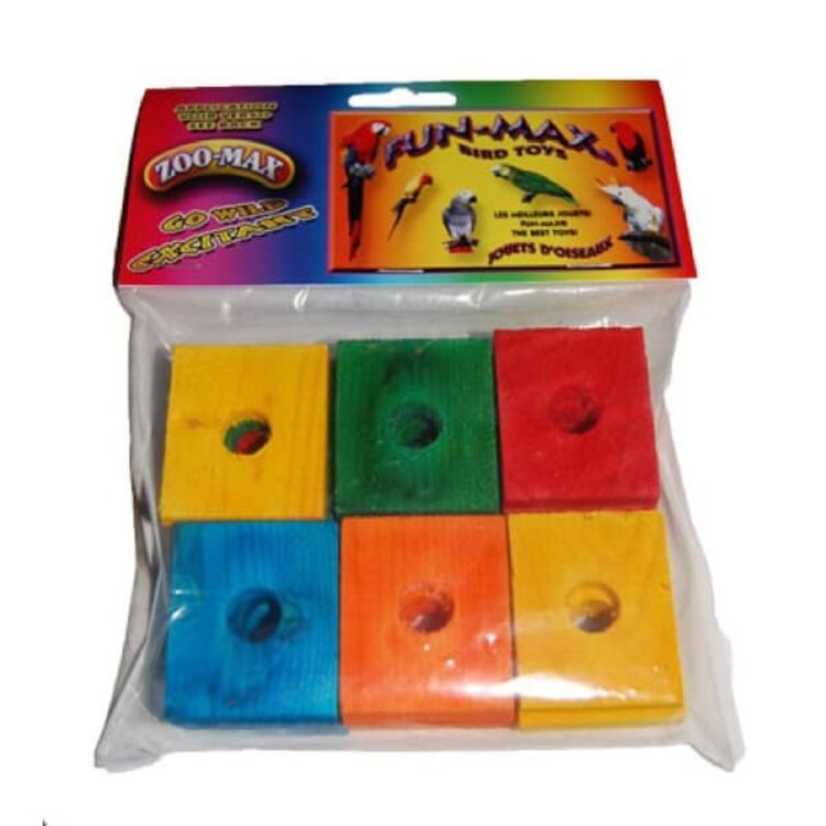 Zoo-Max ZOO MAX  Drilled Wood  Slices with 1/2 inch hole 0.25″H X 1.5″W X 1.75″LO