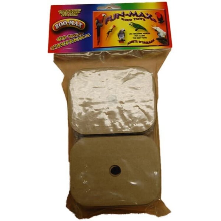 Zoo-Max ZOO MAX  Drilled Cardboard Slices with 1/2 inch hole  3″ X 4″