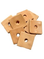 Zoo-Max ZOO MAX  Drilled Leather Squares with 5/16 hole 1 1/2"x 1 1/2"