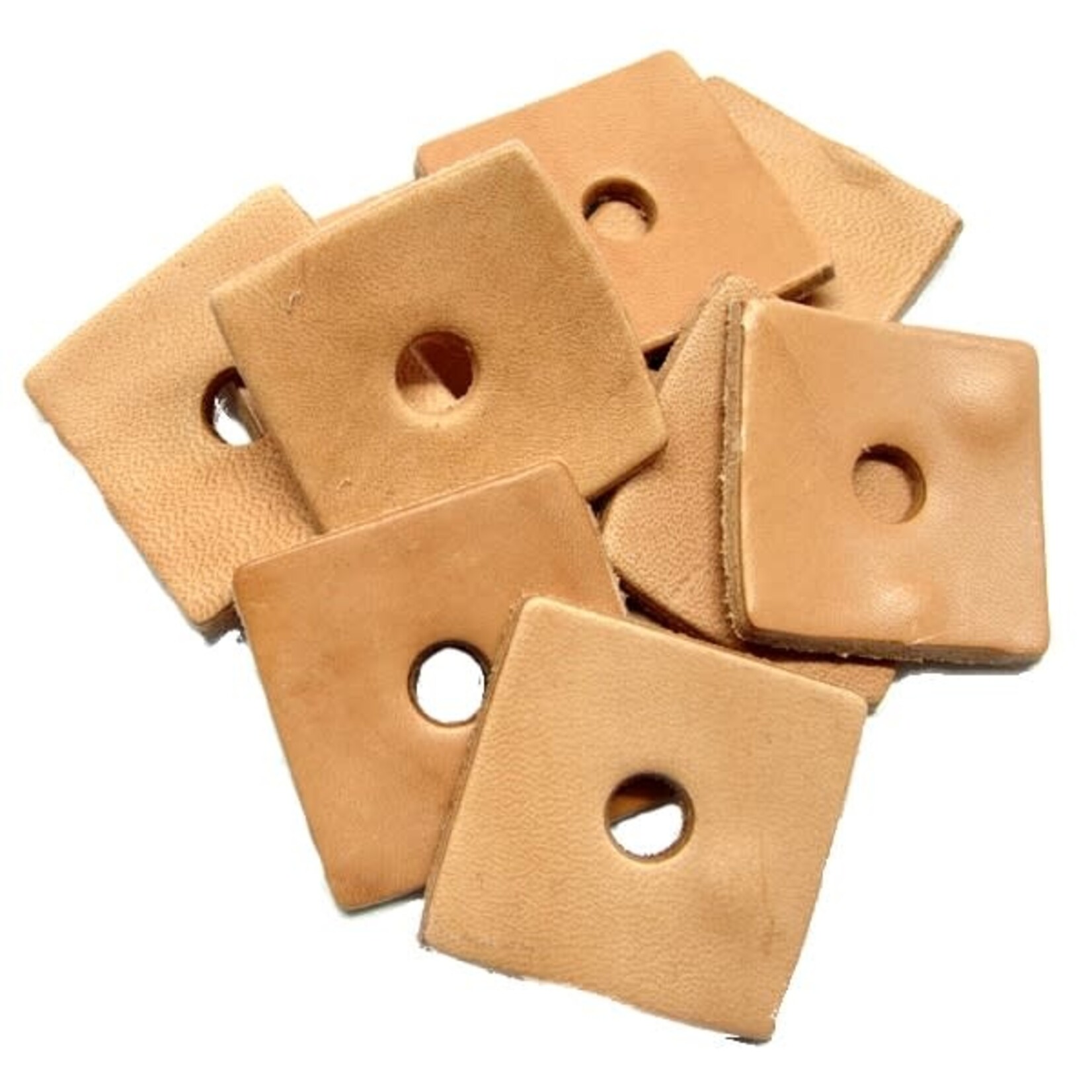 Zoo-Max ZOO MAX  Drilled Leather Squares with 5/16 hole 1 1/2"x 1 1/2"