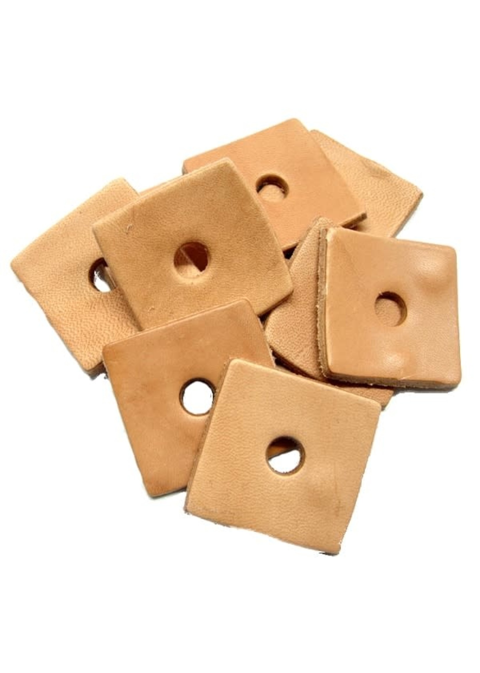 Zoo-Max ZOO MAX  Drilled Leather Squares with 5/16 hole 1 1/2"x 1 1/2"