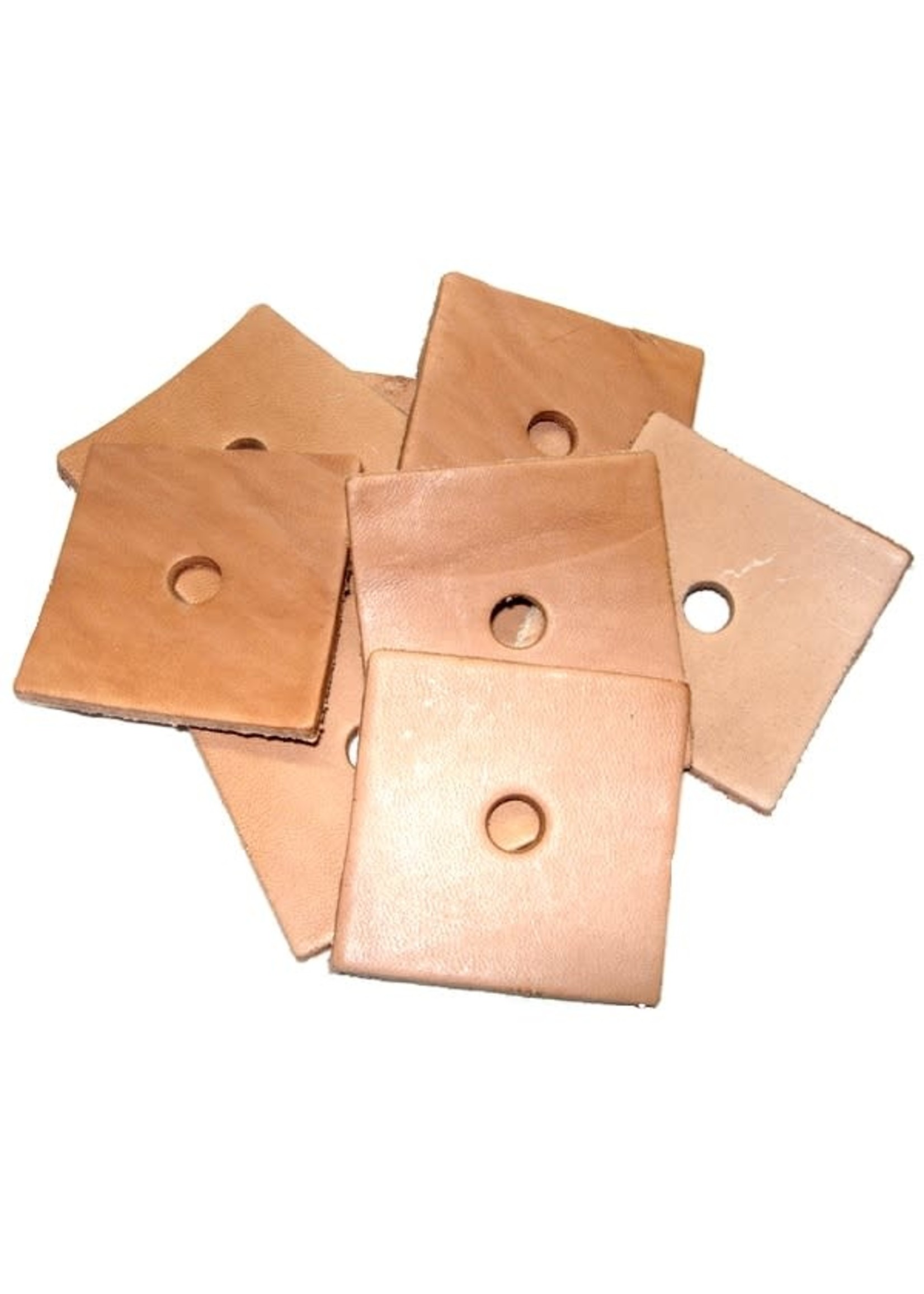 Zoo-Max ZOO MAX Drilled Leather pieces with 5/16 inch hole 2"x2"