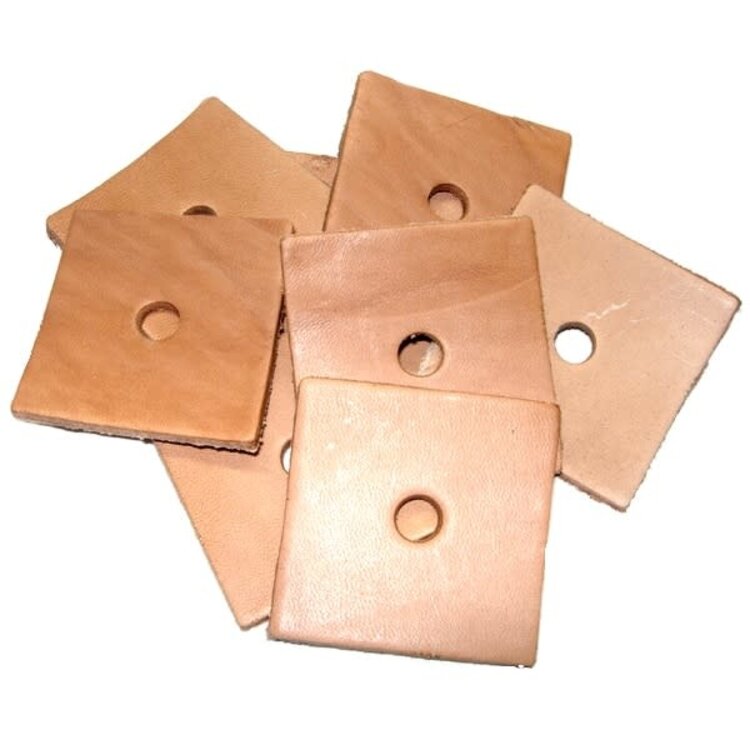Zoo-Max ZOO MAX Drilled Leather pieces with 5/16 inch hole 2"x2"