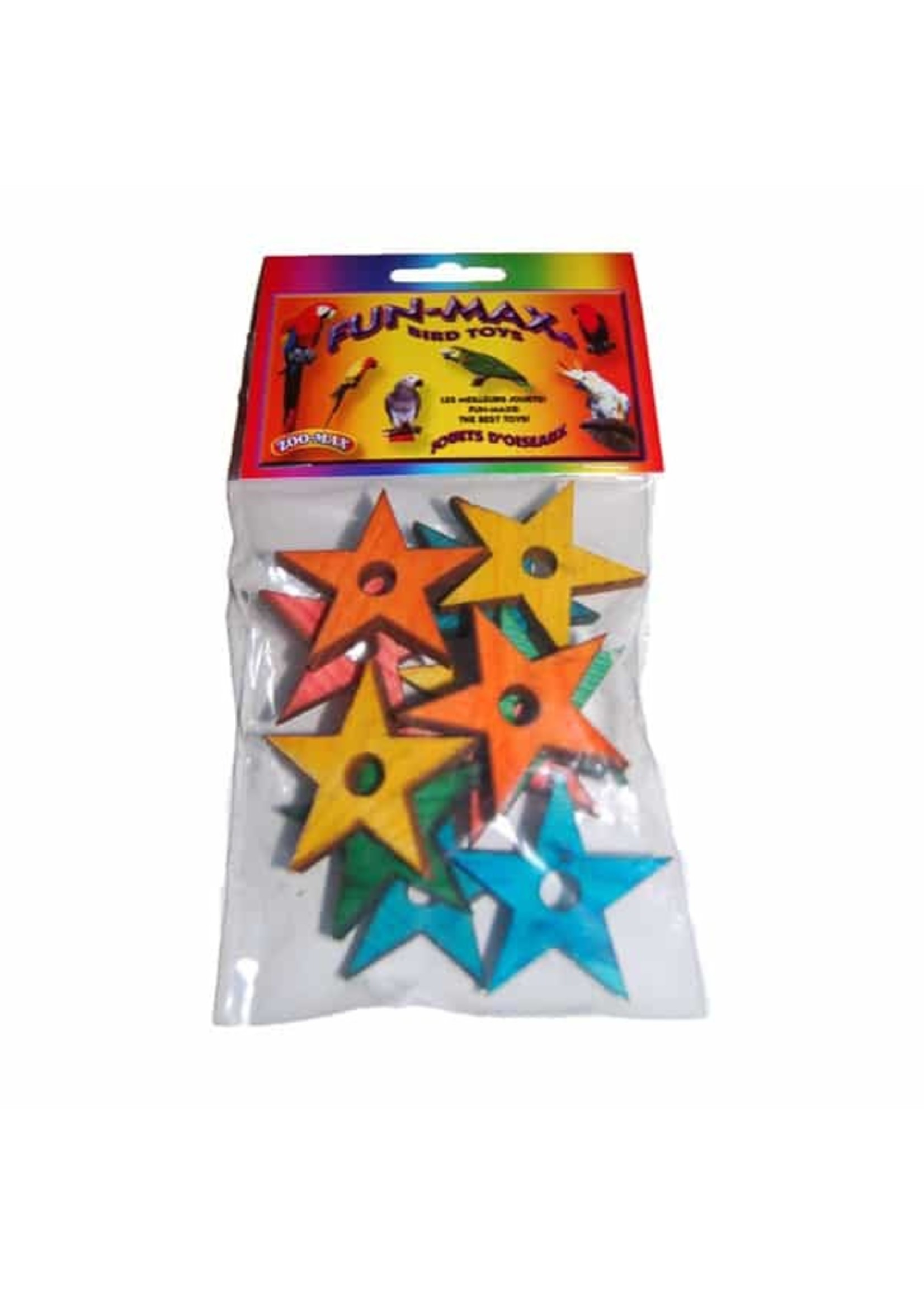 Zoo-Max ZOO MAX DRILLED WOOD PINE STARS 2″ with 5/16" hole