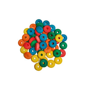 Zoo-Max ZOO MAX Drilled Wood Disc Rings 7/8" x  3/8" with 1/4" hole