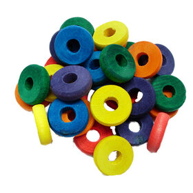 Zoo-Max ZOO MAX Drilled Wood Discs  1 1/4" x 3/8" with 7/16" hole