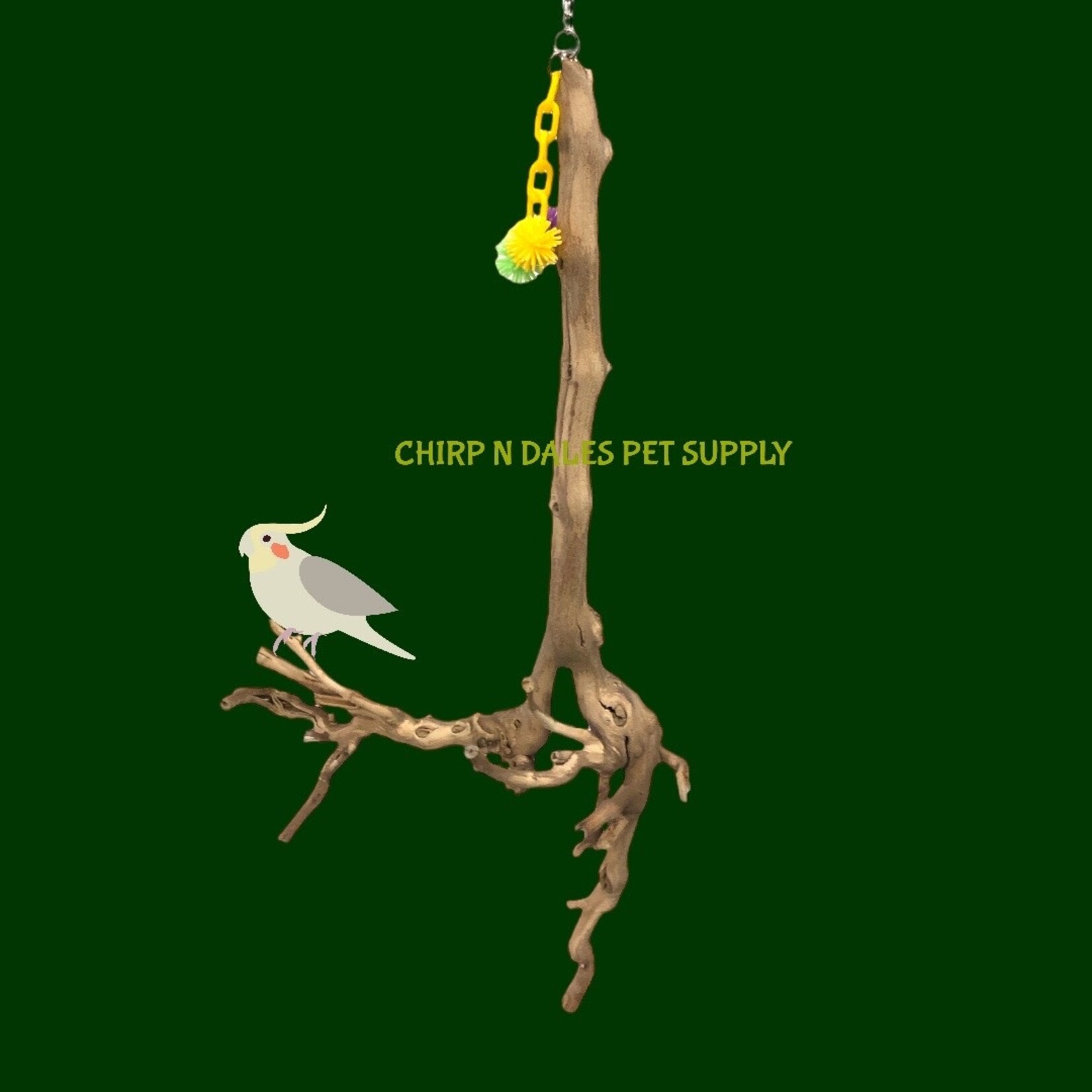 Bonkers Bonkers Hanging Grapewood Swing Medium, Assorted Shapes