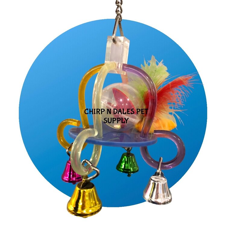 Kings Cages King's Acrylic Toy with 4 Bells K312