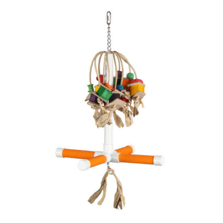 Kings Cages Kings Cages Swinging PVC Pipe  Perch  with Paper Rope