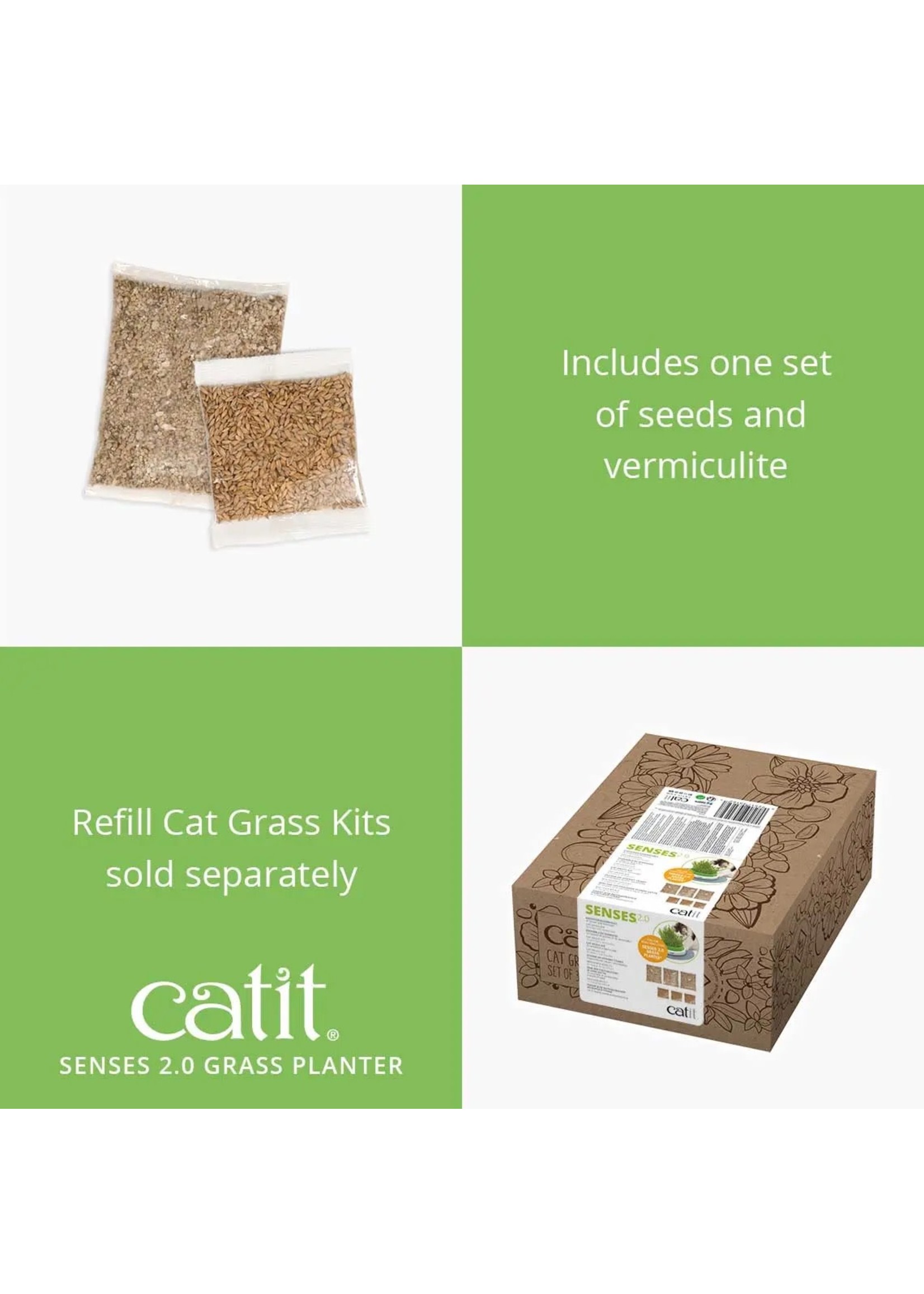 Catit Catit Cat Grass Kit, set of 3