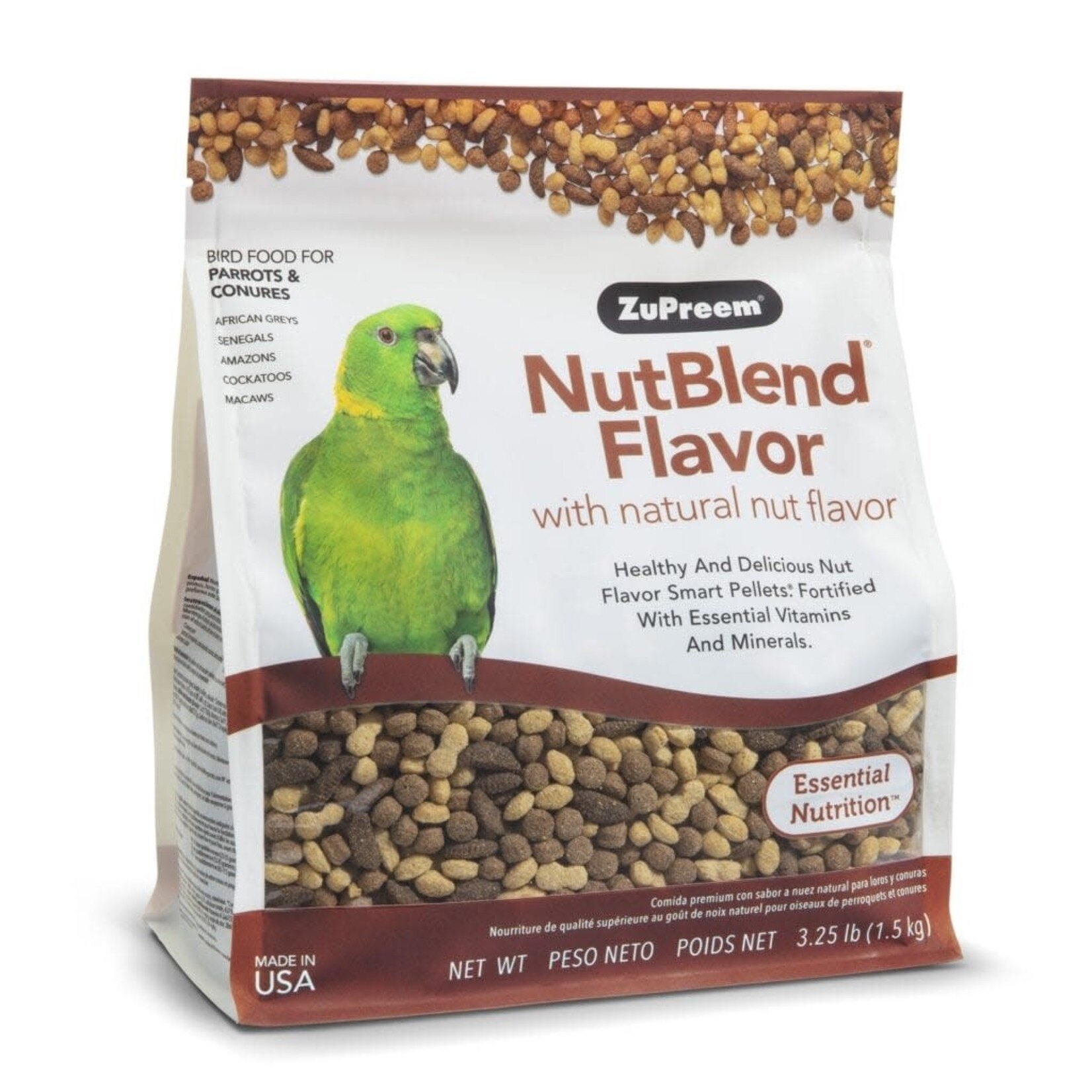Zupreem Zupreem NutBlend® Flavor with Natural Nut Flavors Parrots and Conures 3.25lb