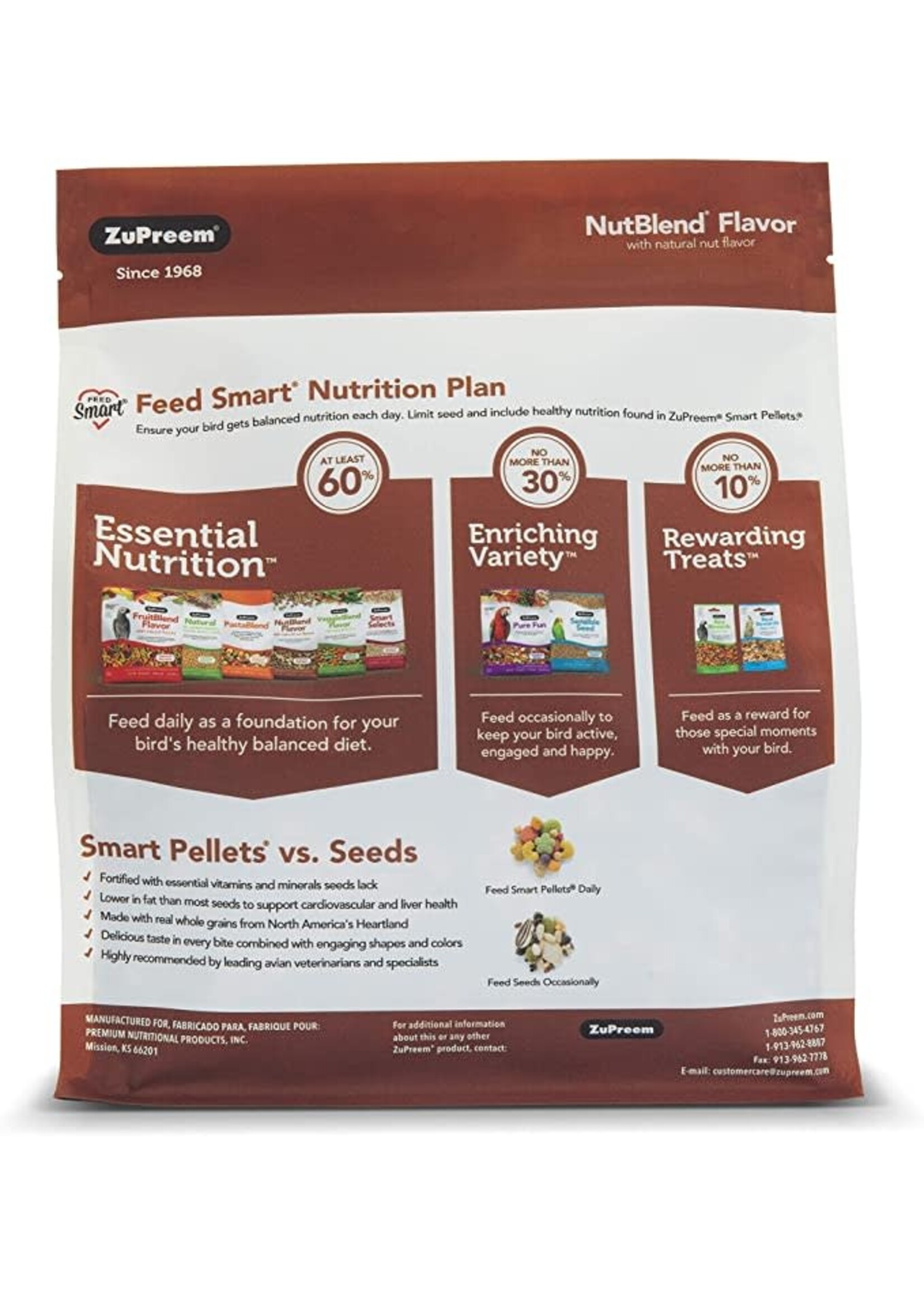 Zupreem Zupreem NutBlend® Flavor with Natural Nut Flavors Parrots and Conures 3.25lb