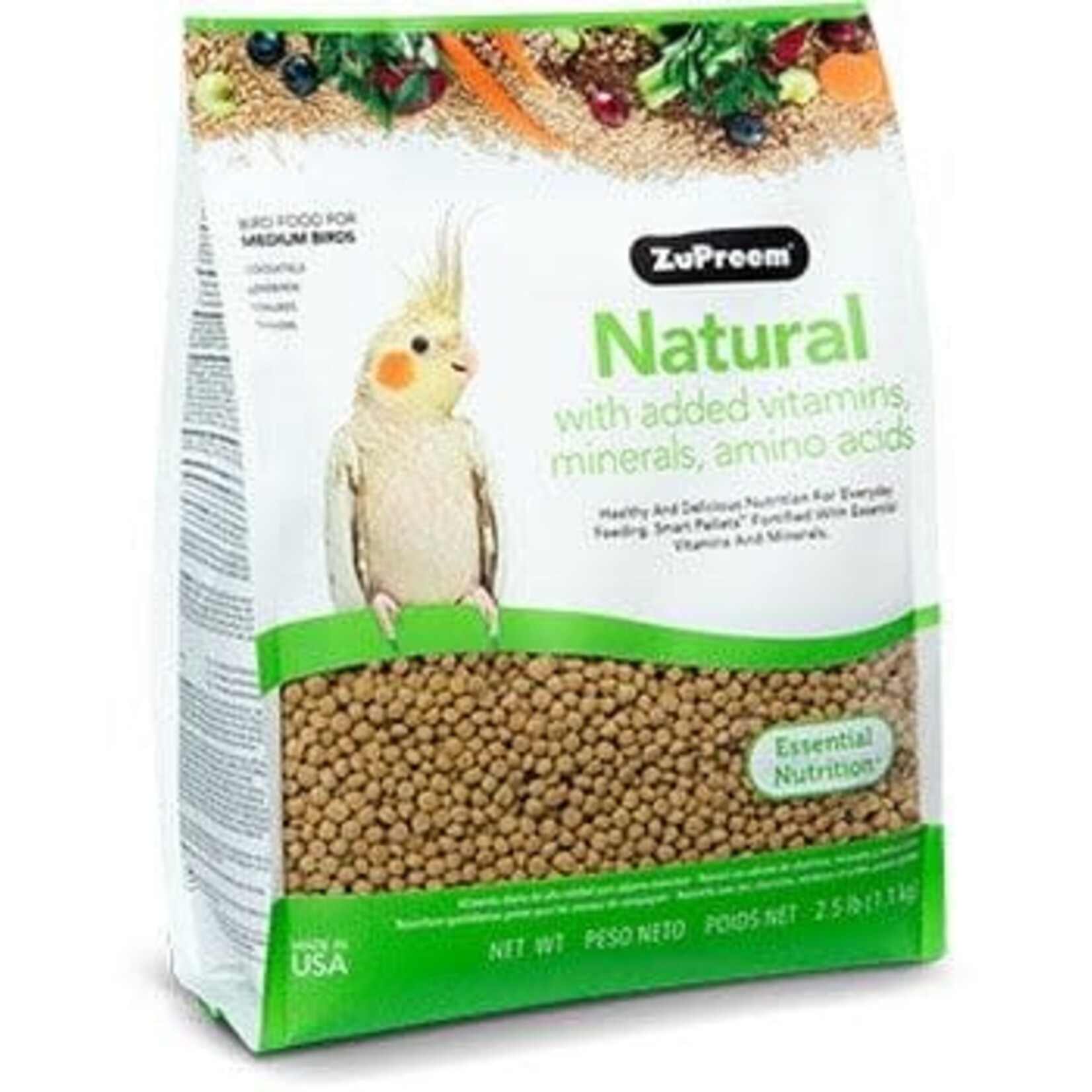 Zupreem ZuPreem  Natural with Added Vitamins, Minerals, Amino Acids 2.5lb 92200