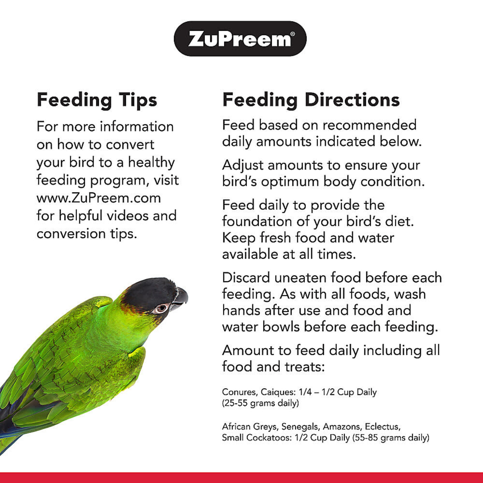Zupreem Zupreem Pasta Blend Parrots and Conures 3lb