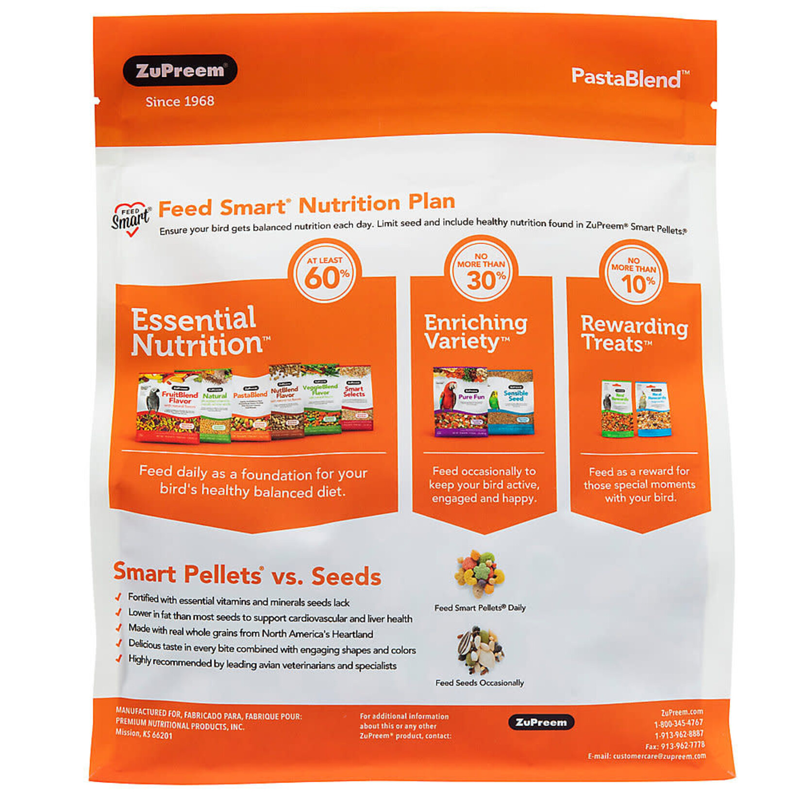 Zupreem Zupreem Pasta Blend Parrots and Conures 3lb