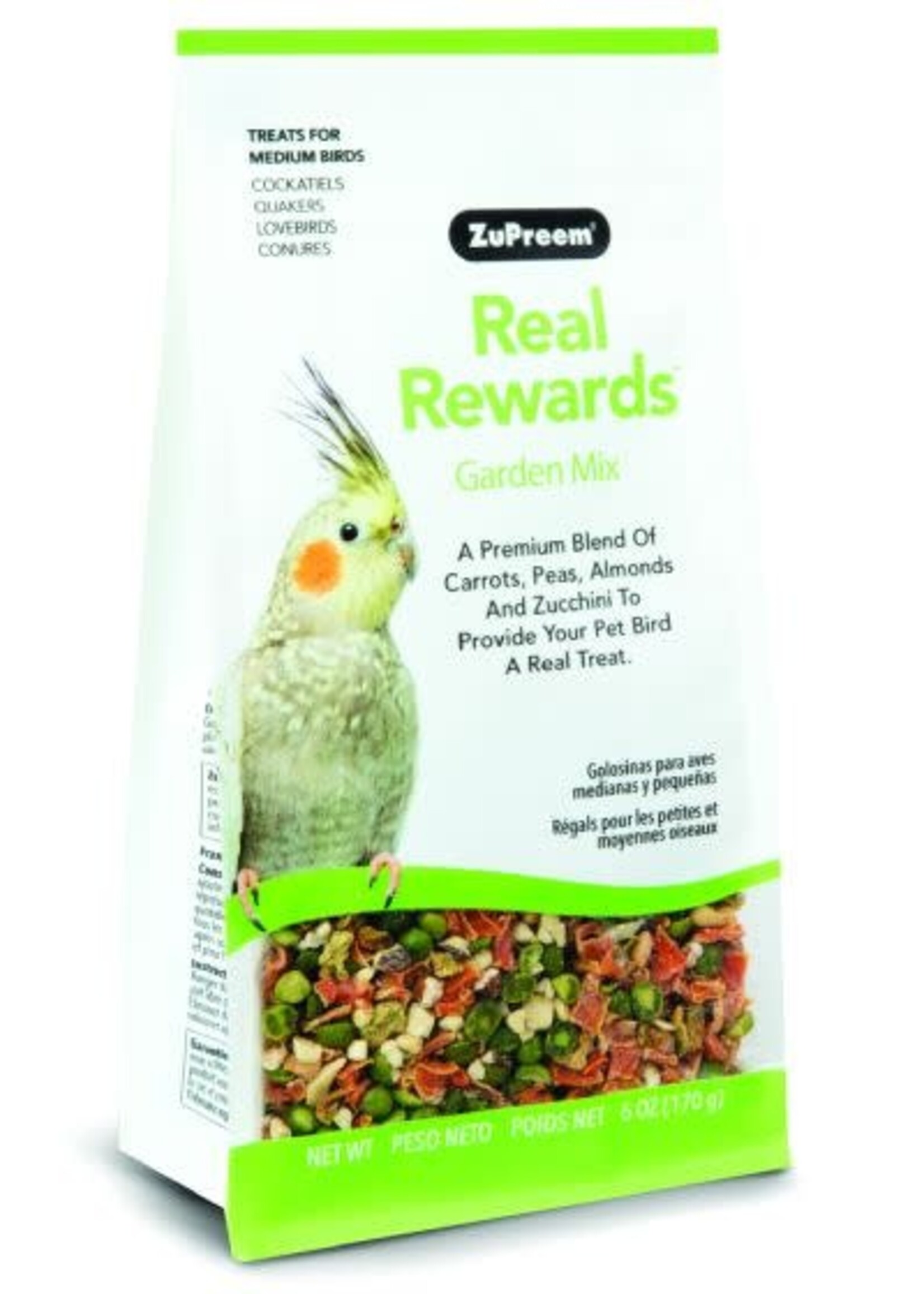 Zupreem Zupreem "Real Rewards - Garden Mix" Vegetable & Nut Treats For Medium Birds 6oz 49700