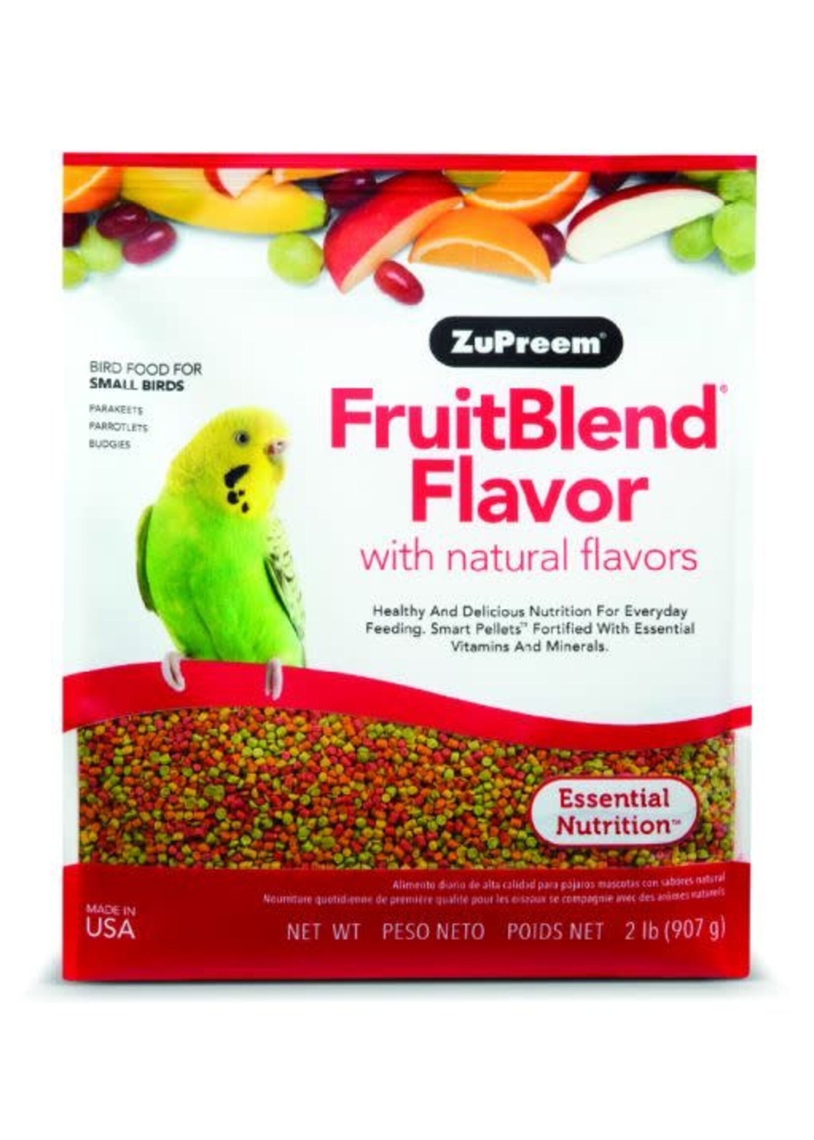 Zupreem ZuPreem "Fruitblend" Food For Parakeet, Budgies, Parrotlet & Small Birds 2lbs 81020
