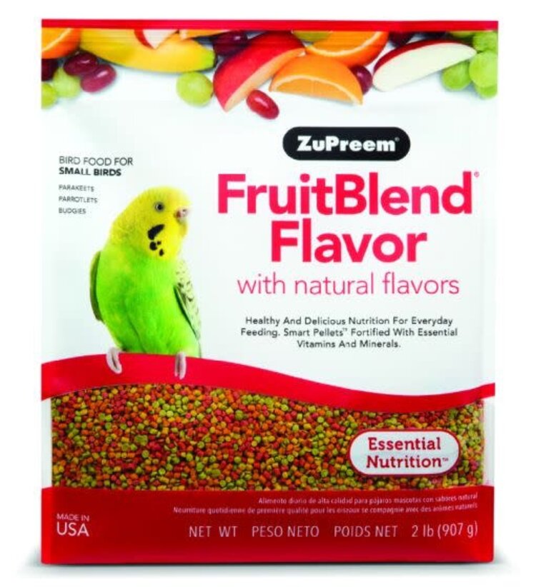Zupreem ZuPreem "Fruitblend" Food For Parakeet, Budgies, Parrotlet & Small Birds 2lbs 81020