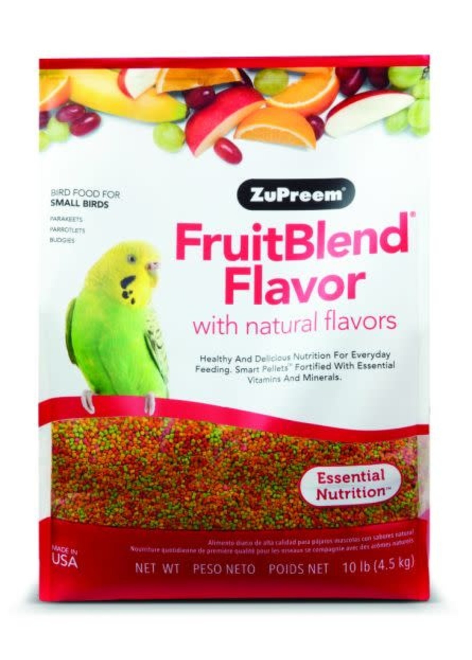 Zupreem ZuPreem "Fruitblend" Food For Parakeet, Budgies, Parrotlet & Small Birds 10lbs 81100