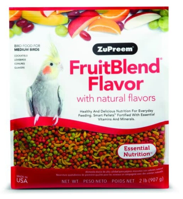 Zupreem ZuPreem "Fruitblend" Food For Cockatiel, Lovebirds & Medium Birds 2lbs 82020