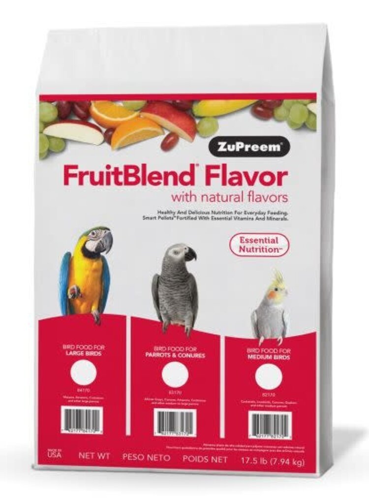 Zupreem ZuPreem "Fruitblend" Food For Cockatiel, Lovebirds & Medium Birds 17.5lbs 82170