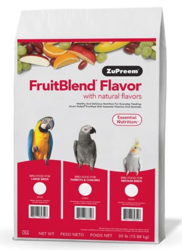 Zupreem ZuPreem "Fruitblend" Food For Cockatiel, Lovebirds & Medium Birds 35lbs 82350