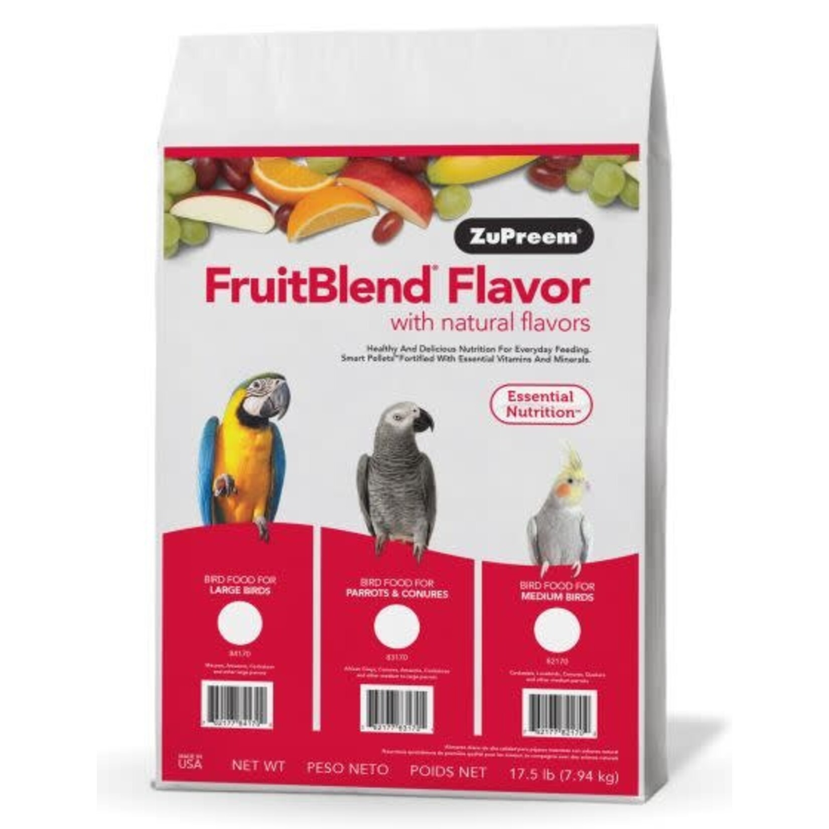 Zupreem ZuPreem "Fruitblend" Food For Parrots & Conures 17.5lbs 83170