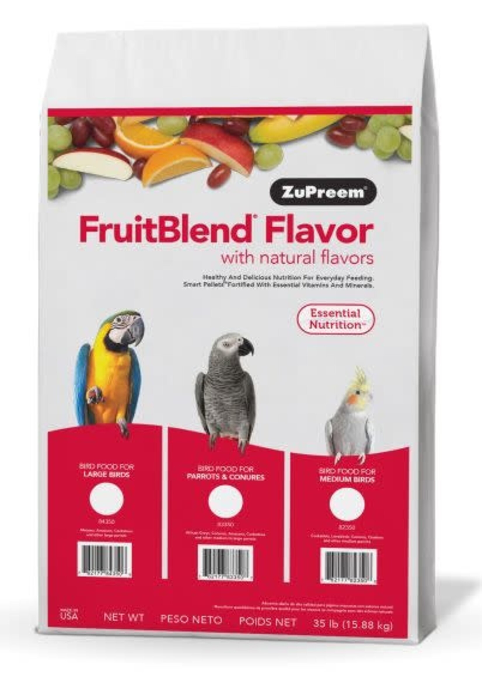 Zupreem ZuPreem "Fruitblend" Food For Parrots & Conures 35lbs 83350