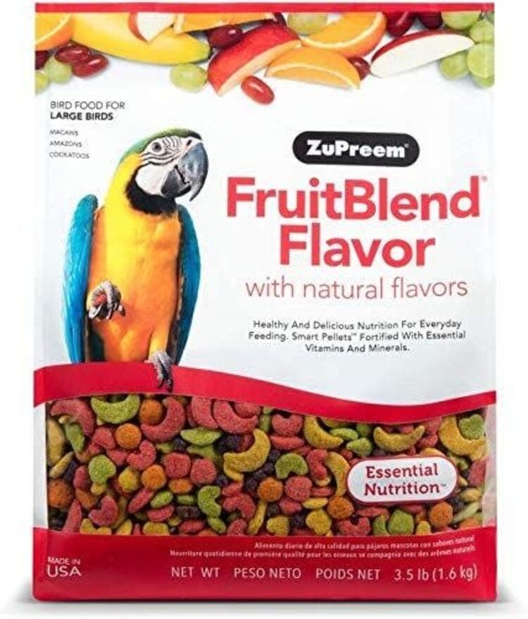 Zupreem ZuPreem "Fruitblend" Food For Macaws, Parrots, Cockatoos & Other Large Birds 3.5lbs 84030
