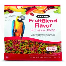 Zupreem ZuPreem "Fruitblend" Food For Macaws, Parrots, Cockatoos & Other Large Birds 12lbs 84120