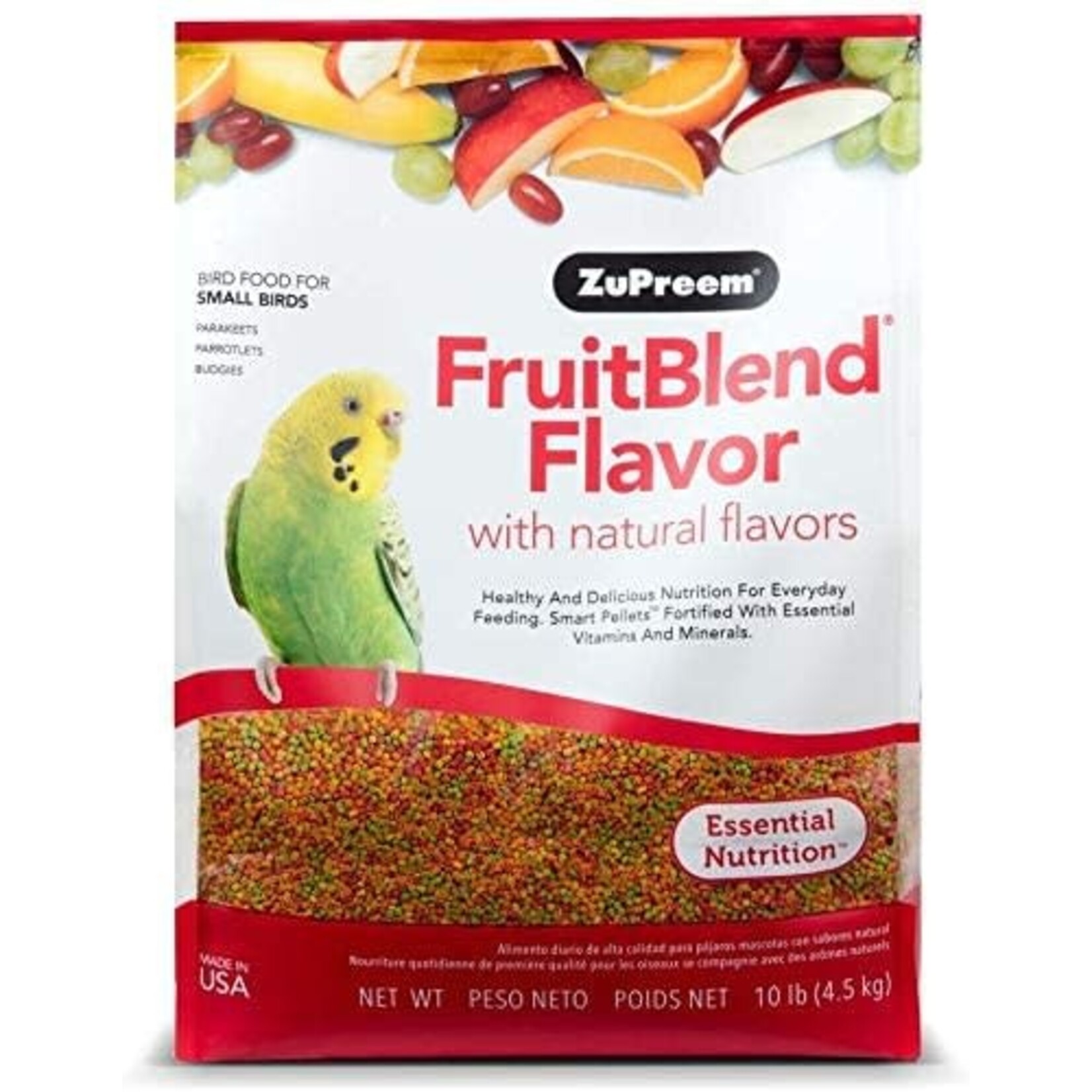 Zupreem ZuPreem "Fruitblend" Food For Parakeet, Budgies, Parrotlet & Small Birds 10lbs 81100