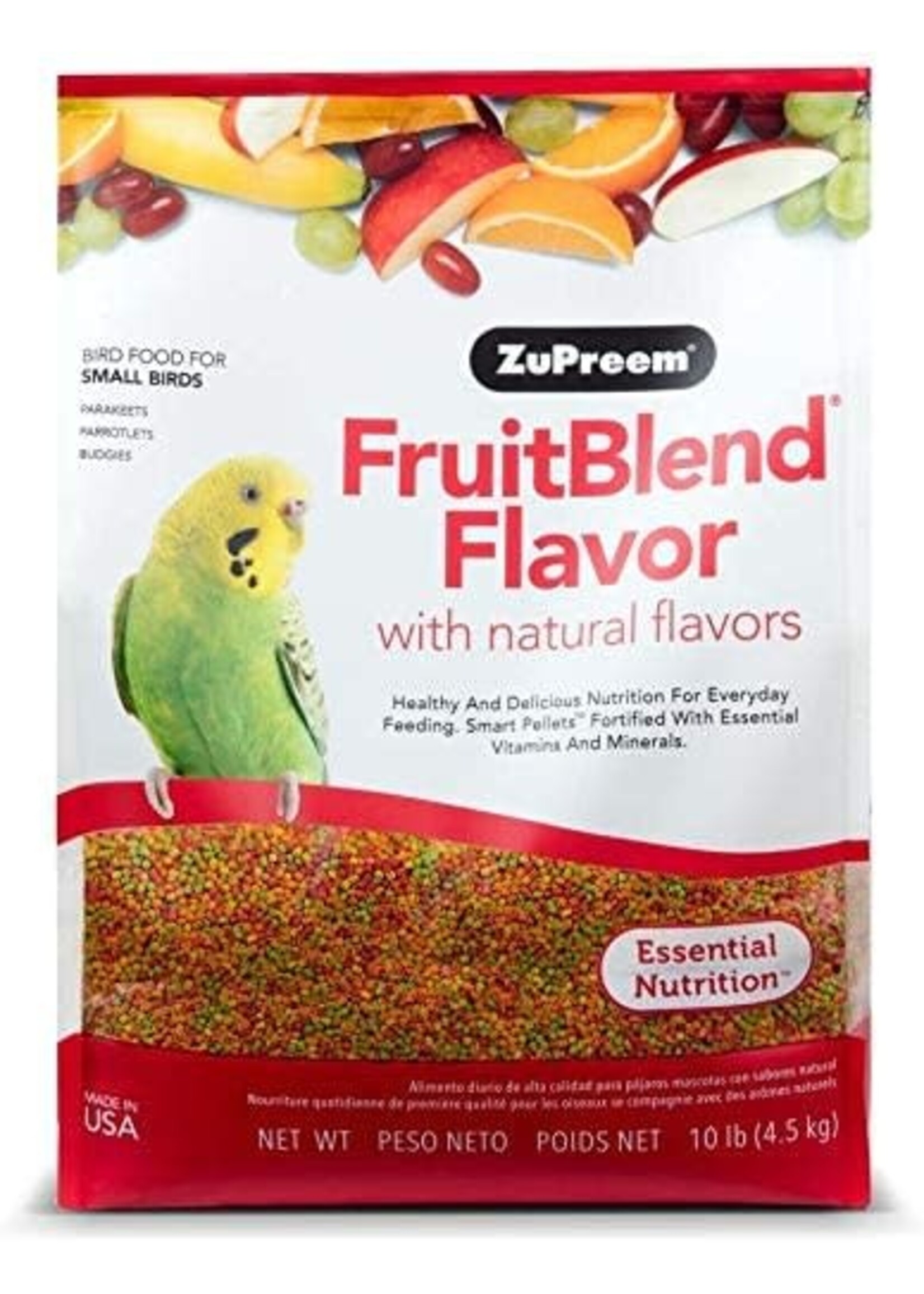 Zupreem ZuPreem "Fruitblend" Food For Parakeet, Budgies, Parrotlet & Small Birds 10lbs 81100