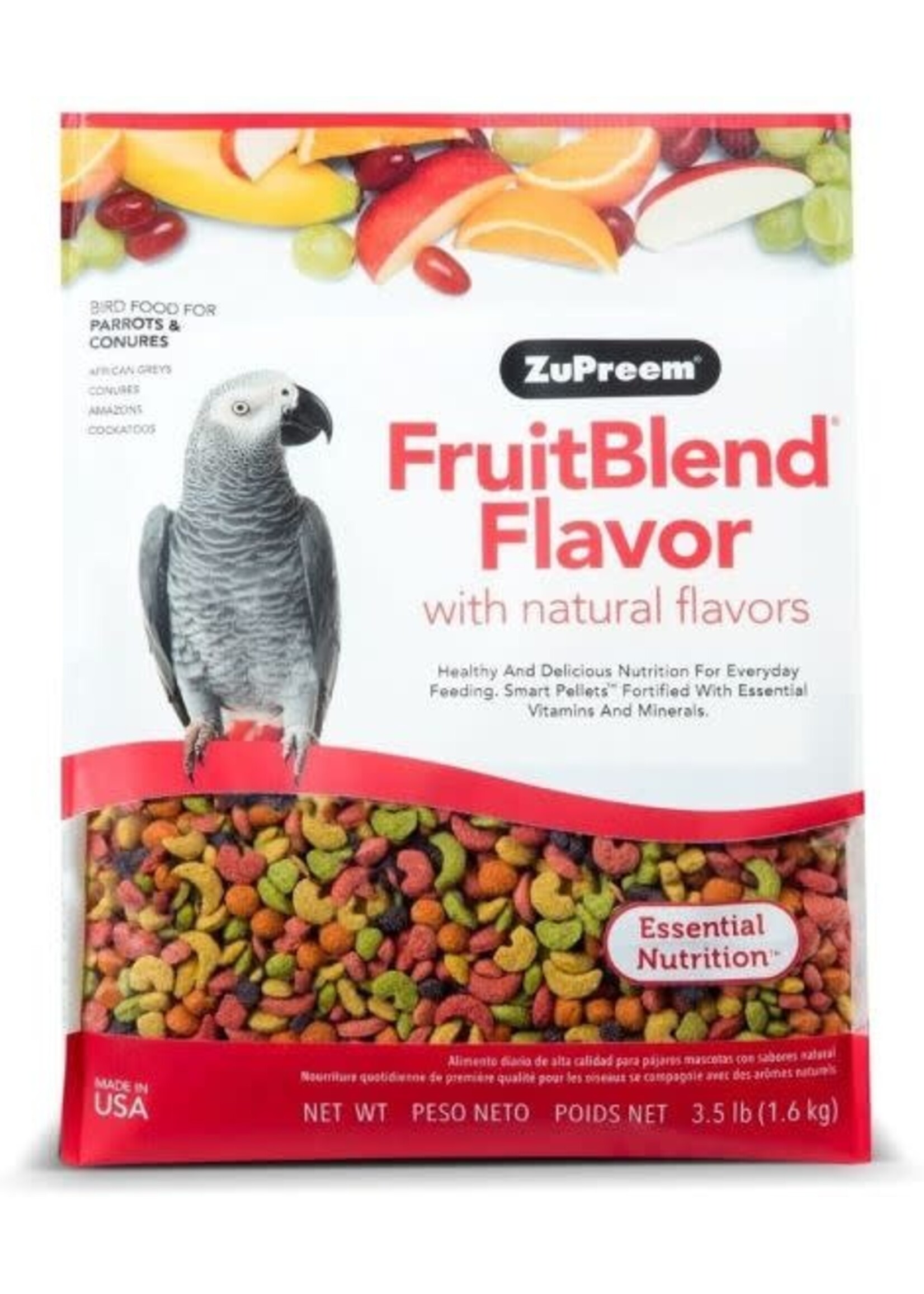 Zupreem ZuPreem "Fruitblend" Food For Conure, Small Cockatoos & Other Medium To Large Parrot 3.5lbs 30830