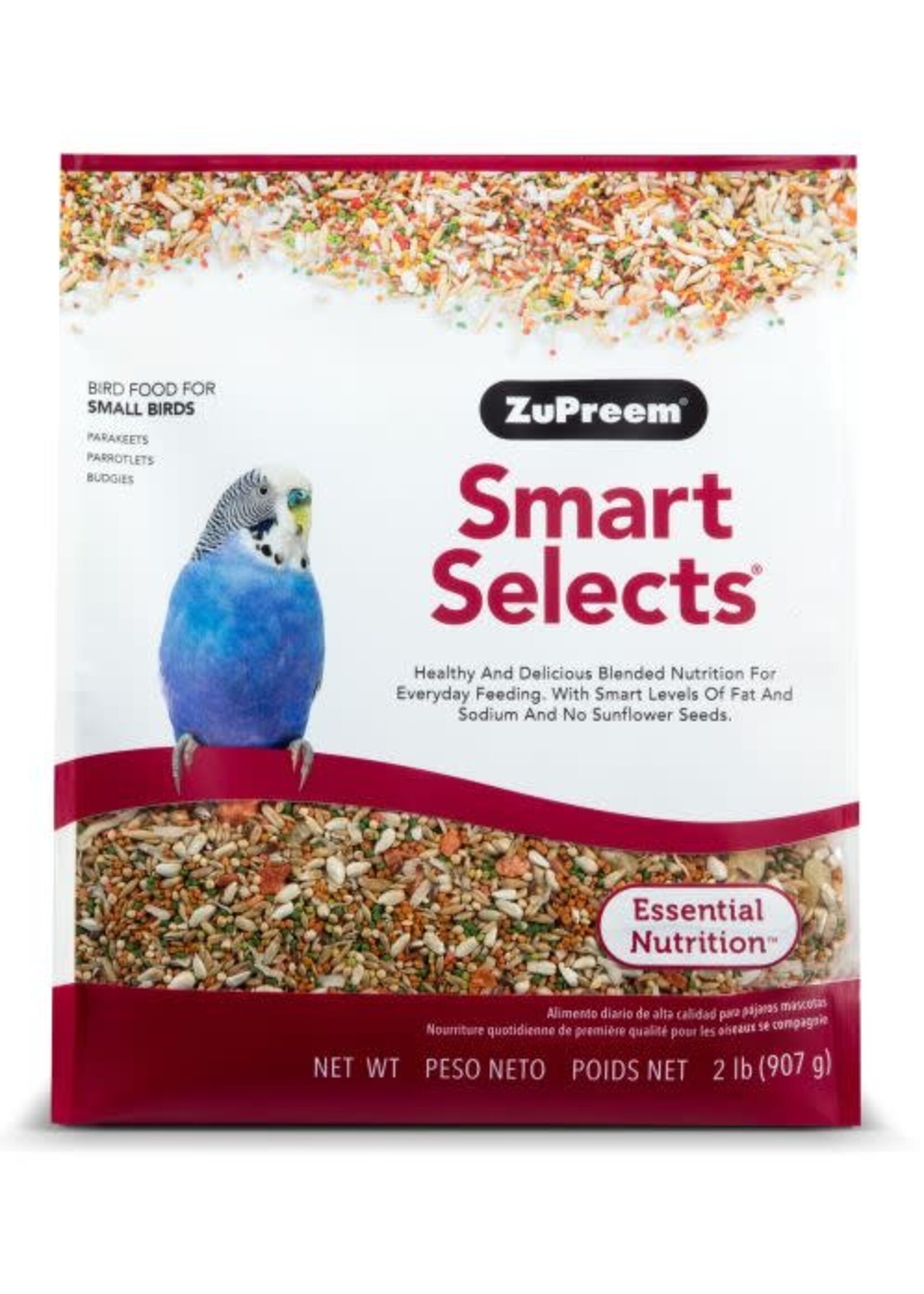 ZuPreem "Smart Selects" Food For Parakeet, Budgies, Parrotlet & Small