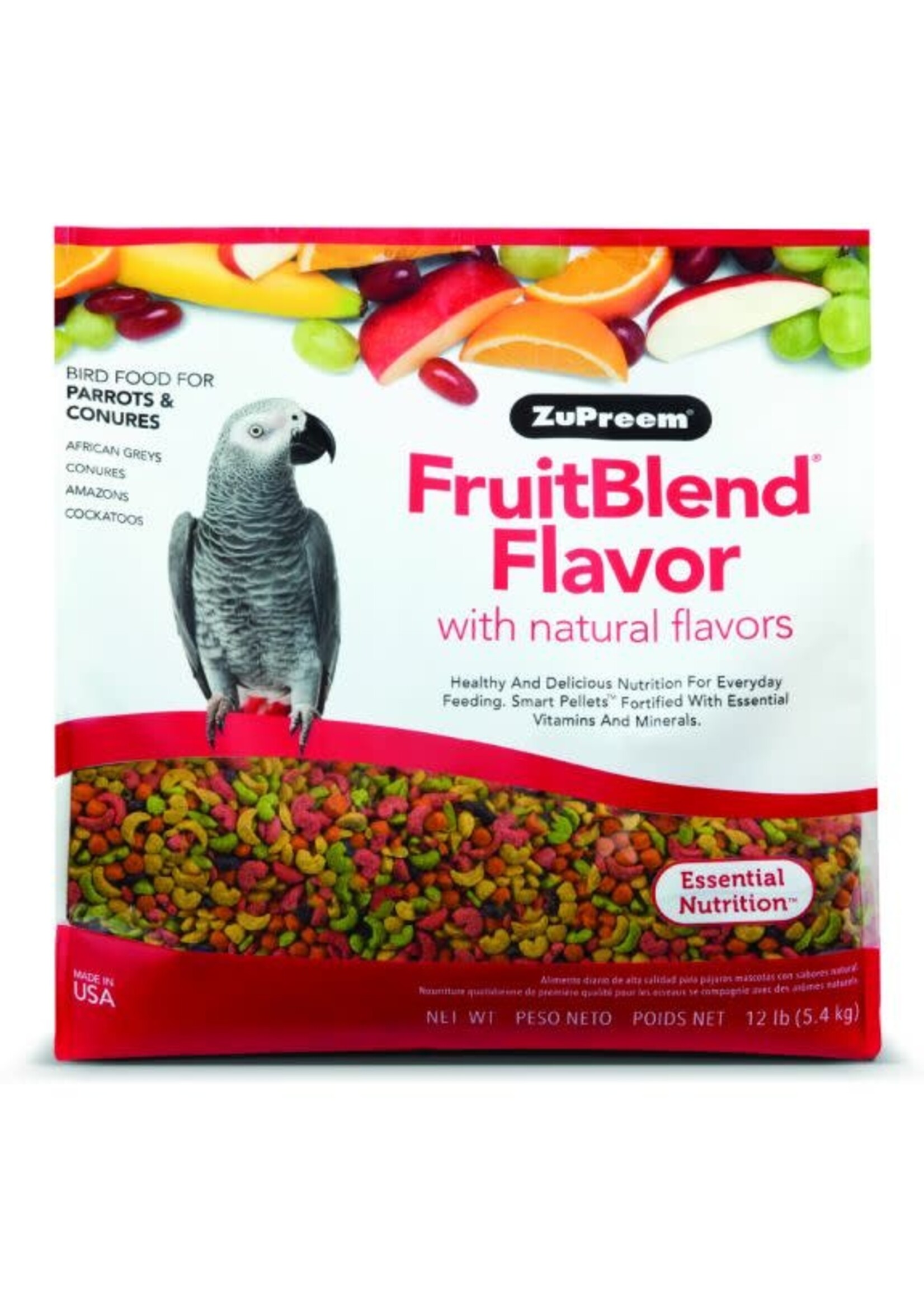 Zupreem ZuPreem "Fruitblend" Food For Conure, Small Cockatoos & Other Medium To Large Parrot 12lbs 31206