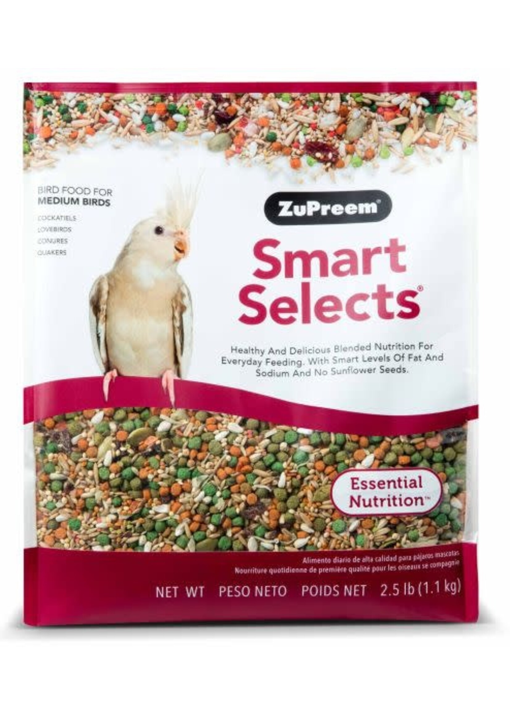 Zupreem ZuPreem "Smart Selects" Food For Cockatiel, Lovebirds & Medium Birds 2.5lbs 32020