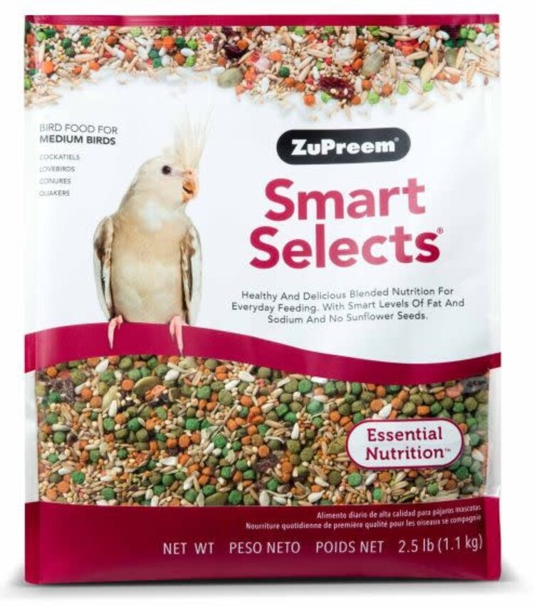 Zupreem ZuPreem "Smart Selects" Food For Cockatiel, Lovebirds & Medium Birds 2.5lbs 32020
