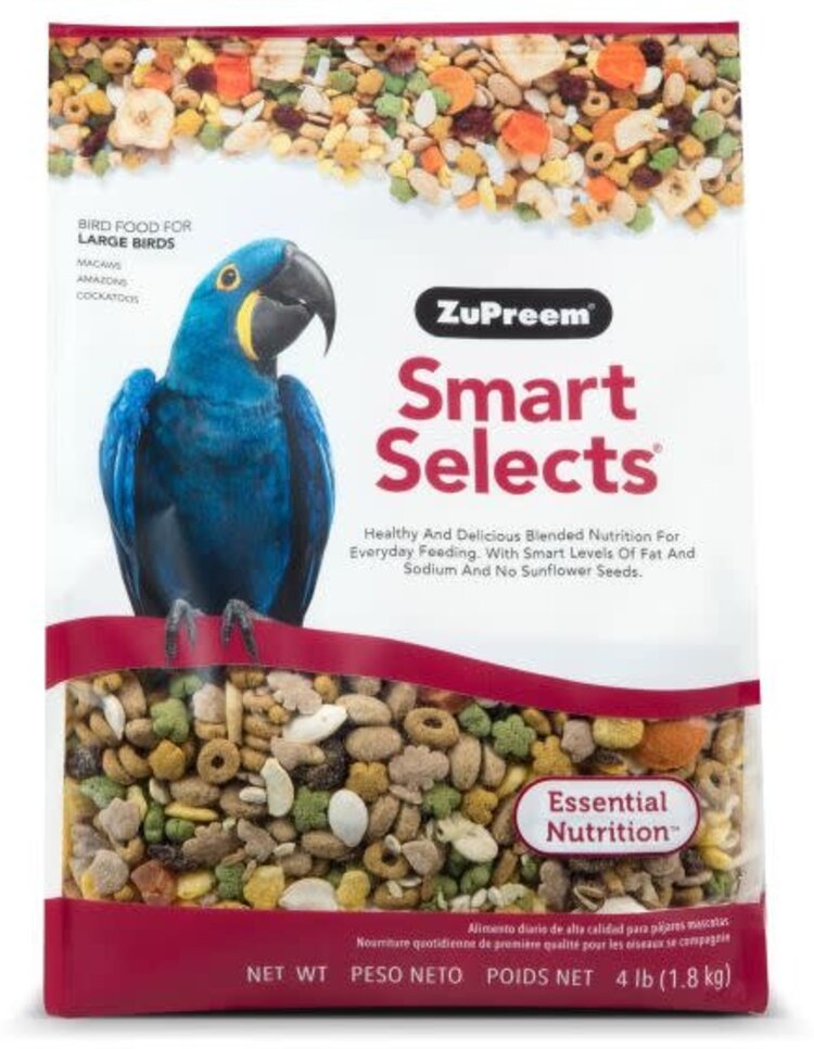 Zupreem ZuPreem "Smart Selects" Food For Macaws, Parrots, Cockatoos & Other Large Birds 4lbs 34040