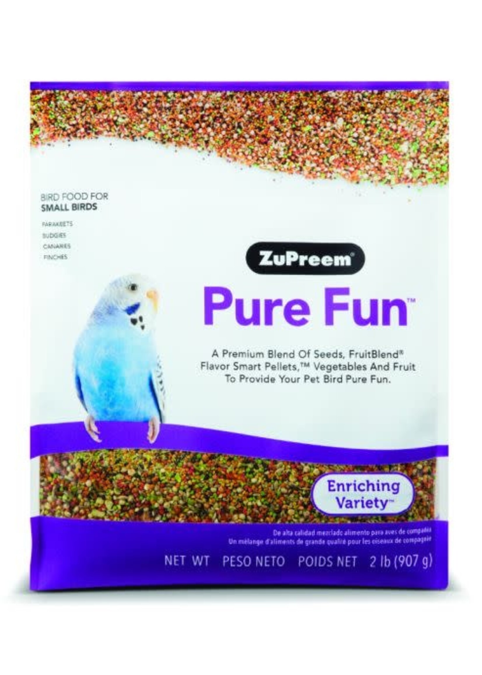 Zupreem ZuPreem "Pure Fun" Food For Parakeet, Budgies, Parrotlet & Small Birds 2lbs 35020