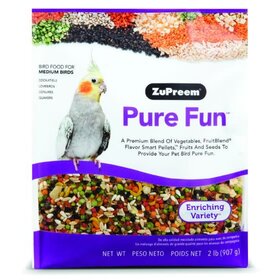 Zupreem ZuPreem "Pure Fun" Food For Cockatiel, Lovebirds & Medium Birds 2lbs 36020