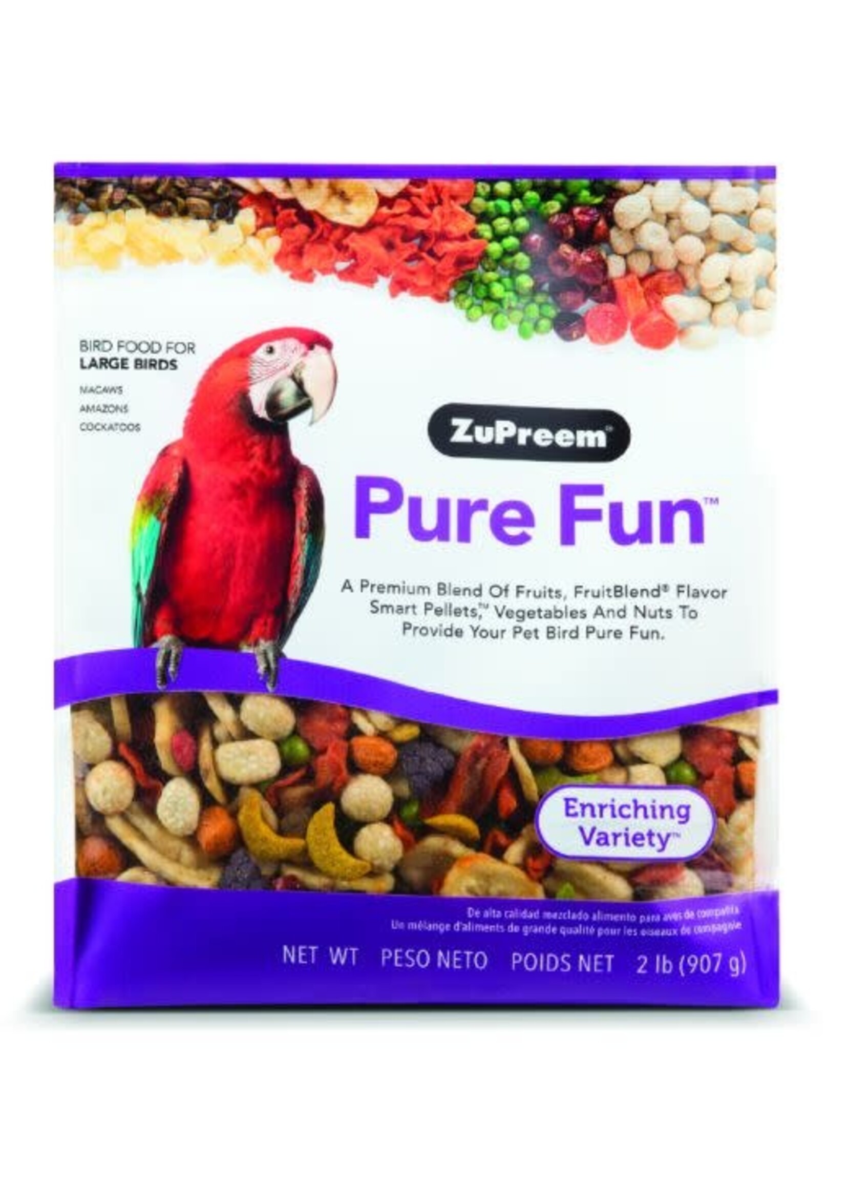 Zupreem ZuPreem "Pure Fun" Food For Macaws, Parrots, Cockatoos & Other Large Birds 2lbs 38020
