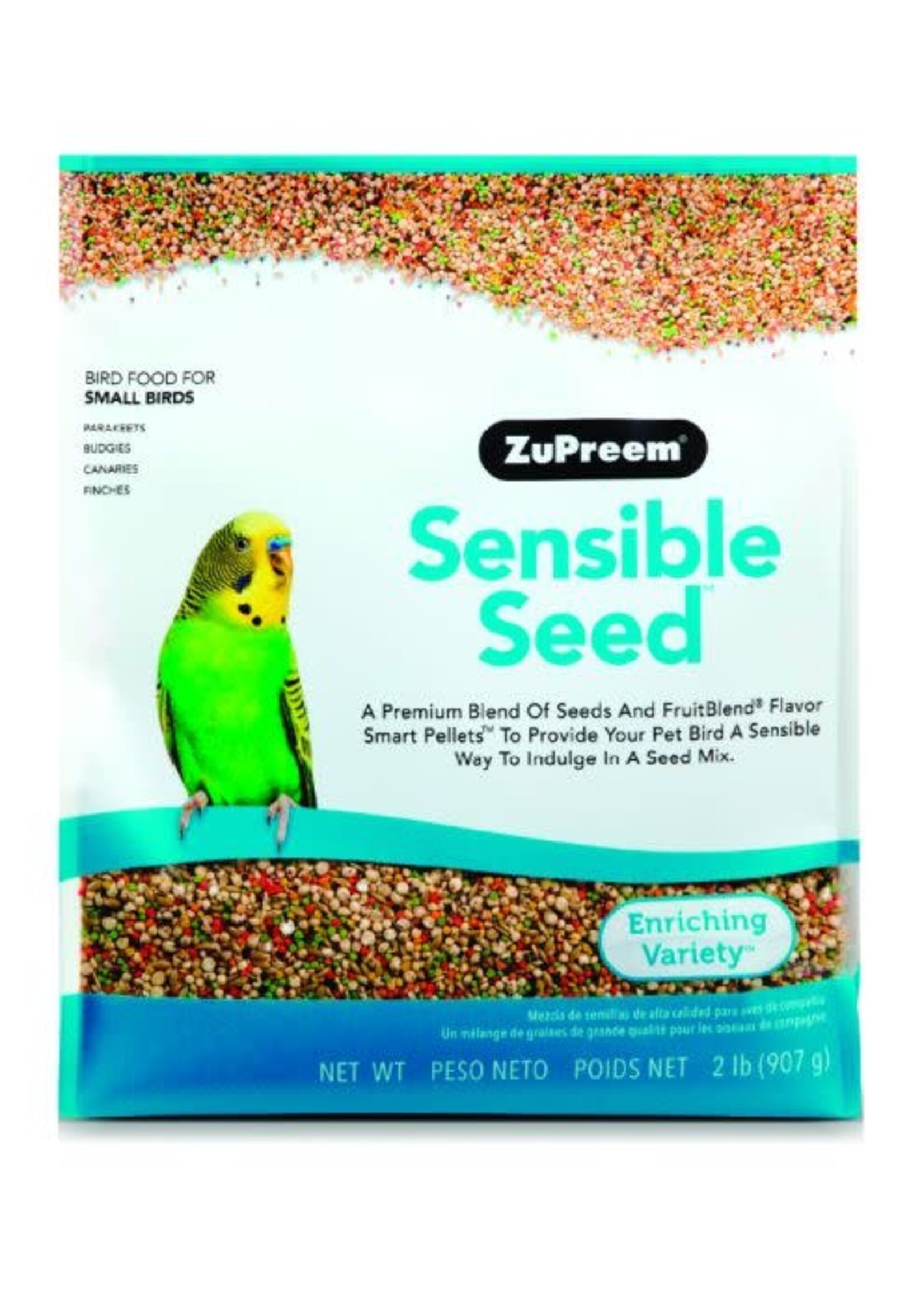 Zupreem ZuPreem "Sensible Seed" Food For Parakeet, Budgies, Parrotlet & Small Birds 2lbs 45020