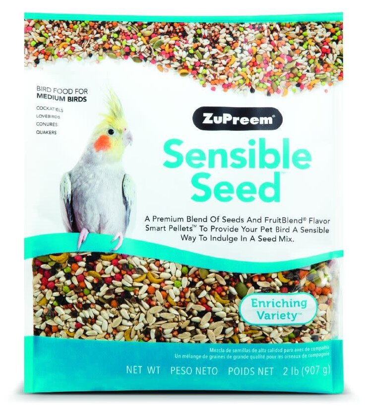 Zupreem ZuPreem "Sensible Seed" Food For Cockatiel, Lovebirds & Medium Birds 2lbs 46020