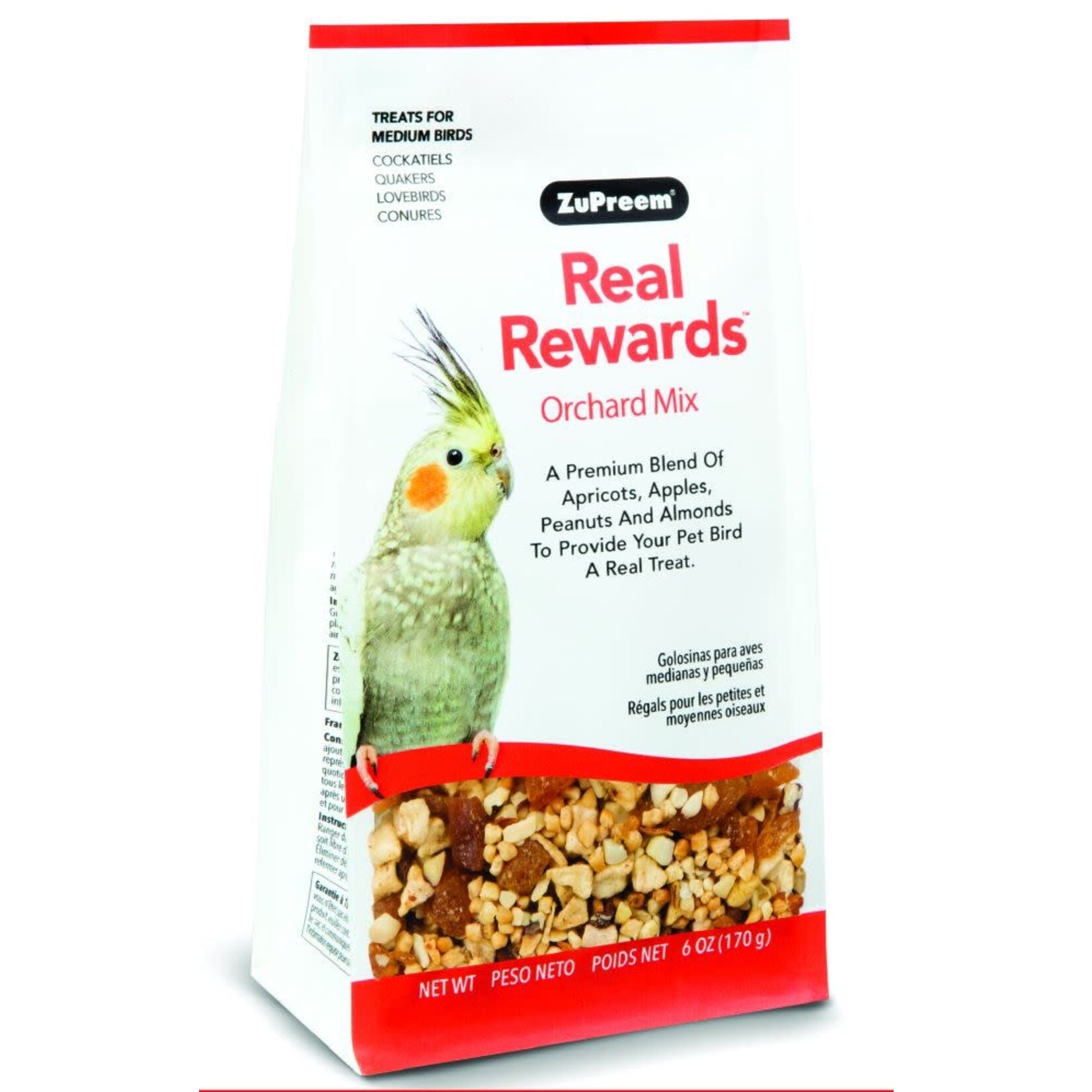 Zupreem ZuPreem "Real Rewards - Orchard Mix" Fruit & Nut Treats For Medium Birds 6oz 49300